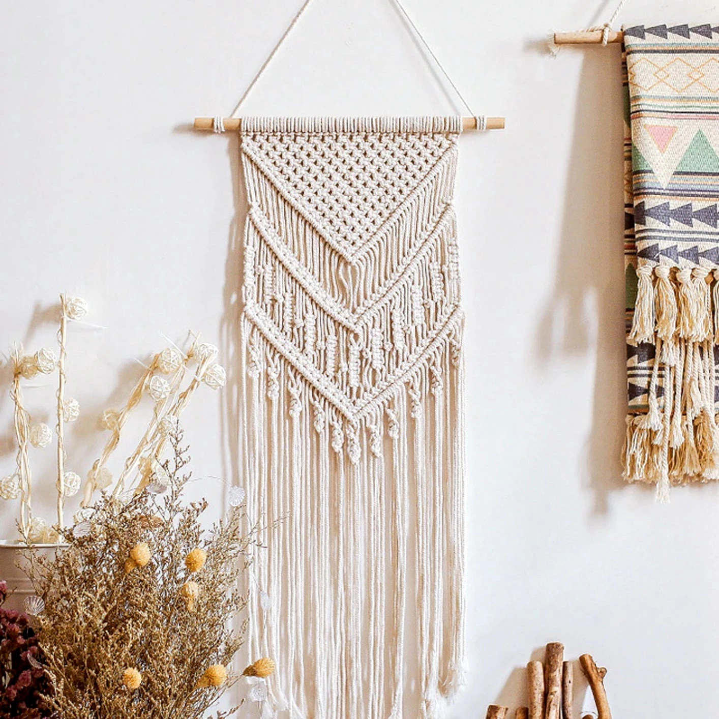 Woven Macrame Wall Hanging