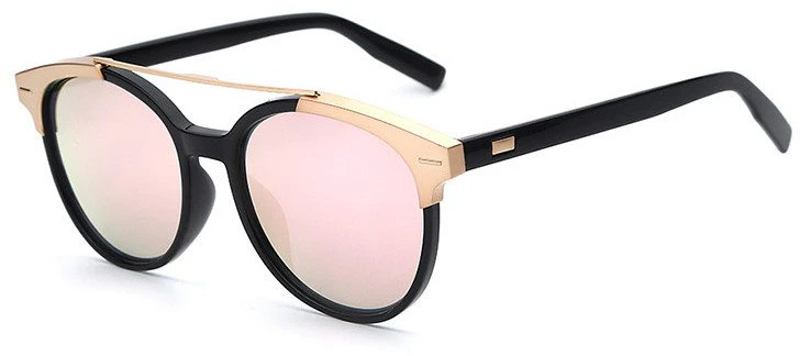 Womens Rose Gold Crossbar Sunglasses