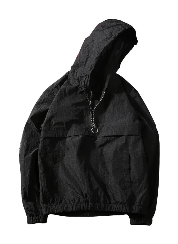Front Panel Half Zip Windbreaker