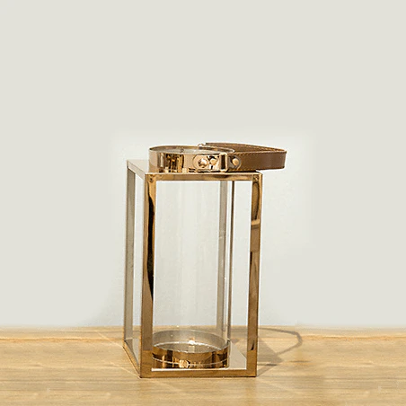 Gold Hurricane Candle Lamp