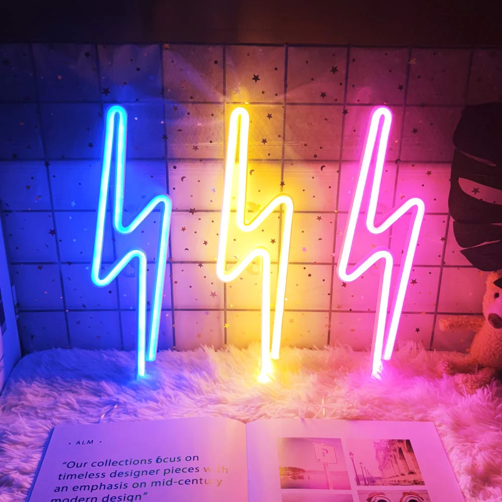 Neon LED Lightning Bolt