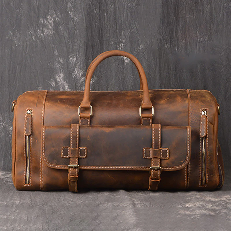 Genuine Leather Weekender Duffle