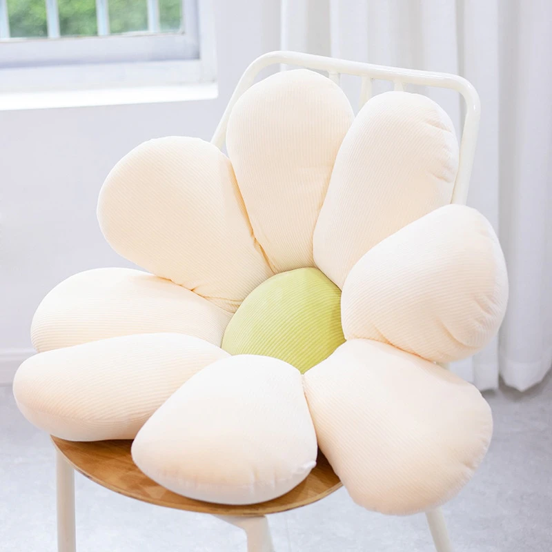 Daisy Flower Throw Pillow