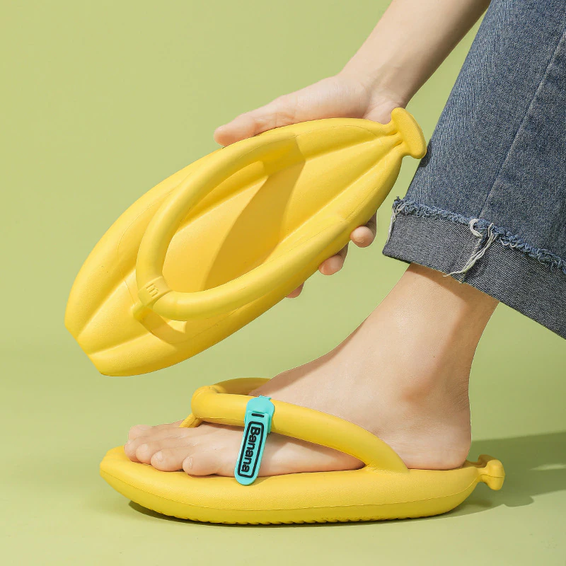 Novelty Banana Flip Flops