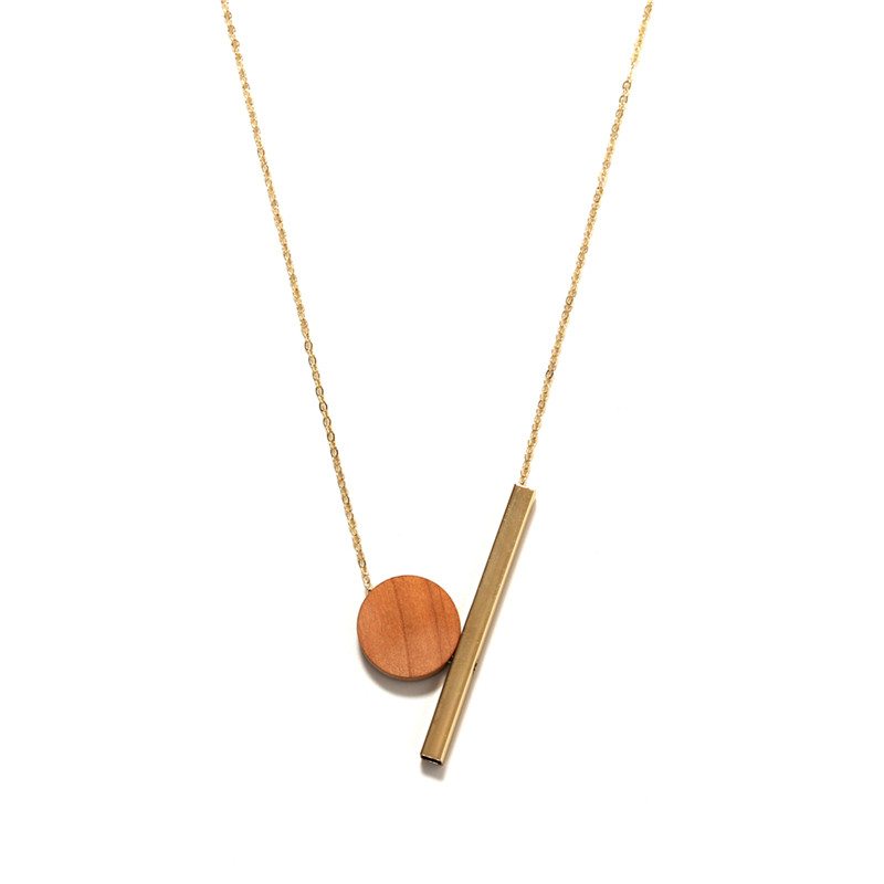 Wooden Pendant Combo Necklace