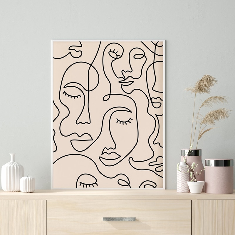 Abstract Face Print