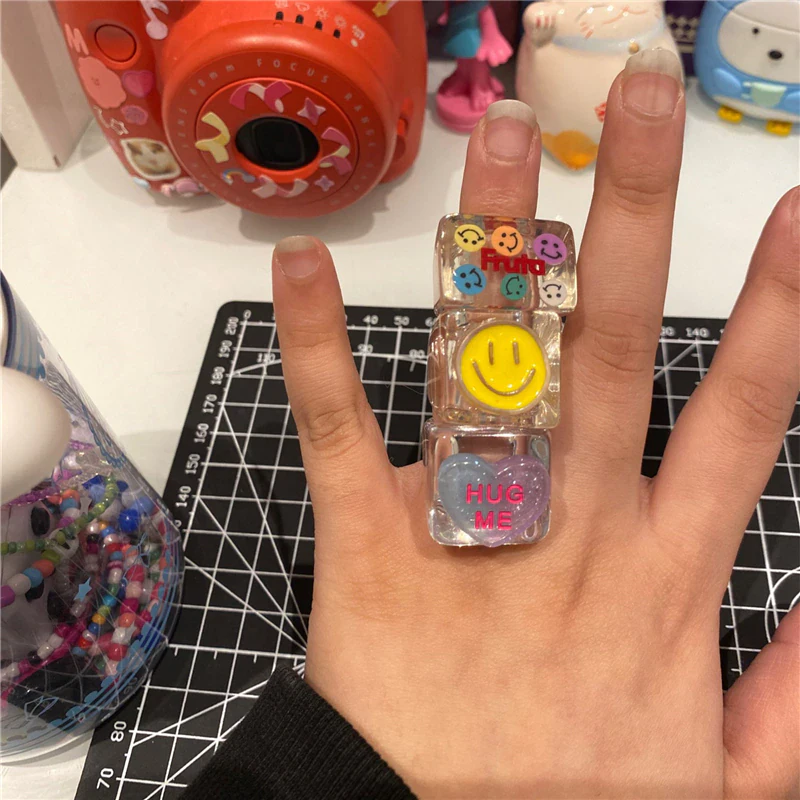 Colourful Resin Rings