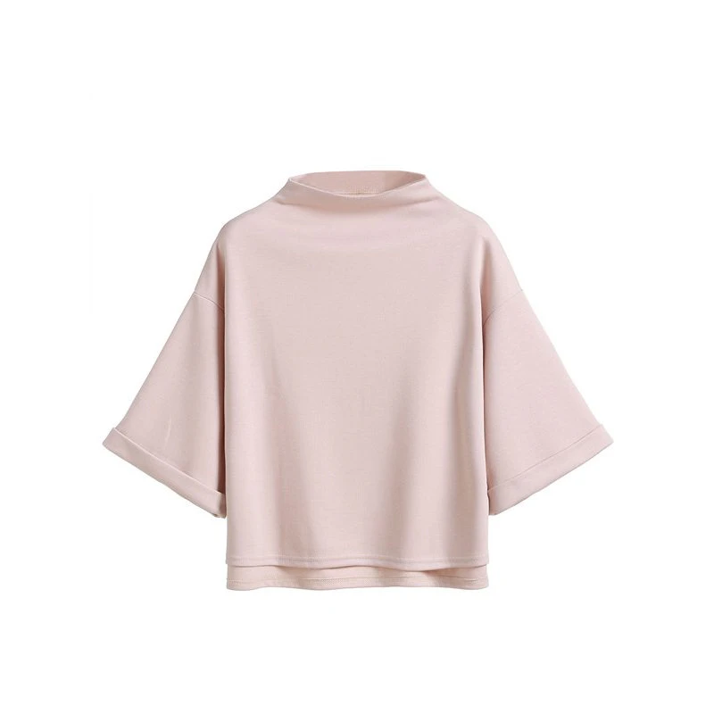 Mock Neck Drop Shoulder Top