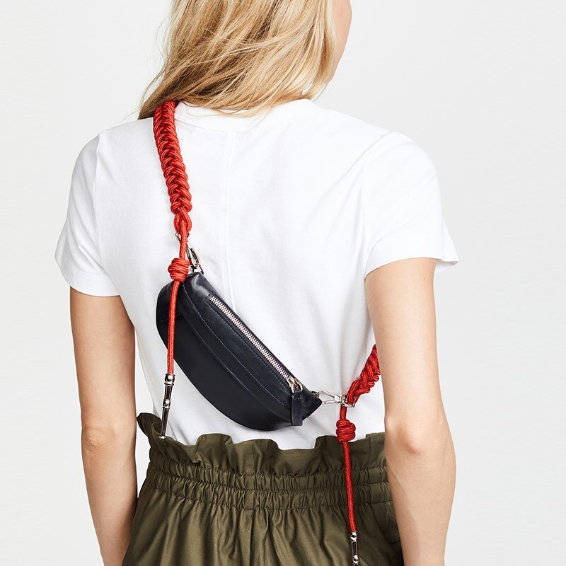 Rope Crossbody Pleather Waist Bag