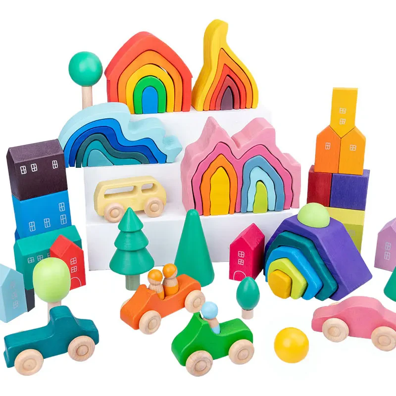 Montessori Wooden Block Set