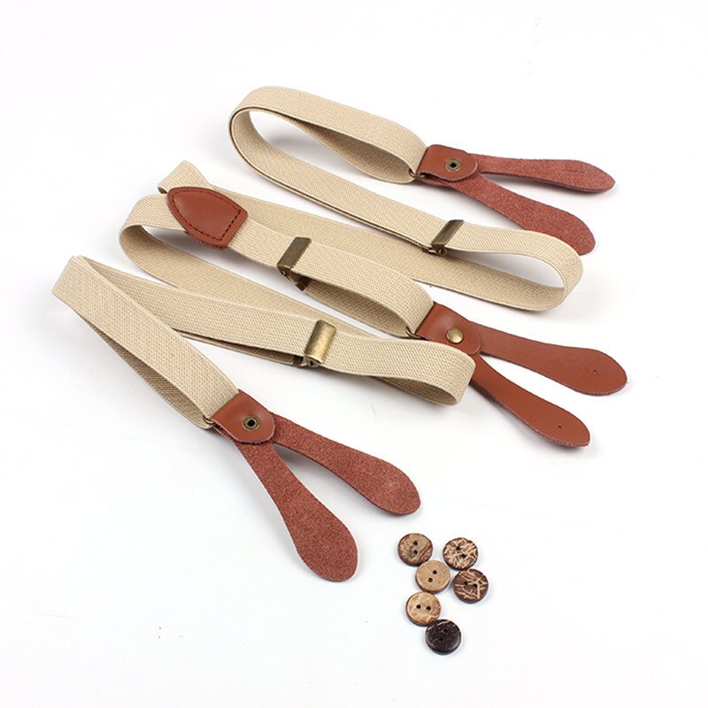 Elastic Leather Suspenders