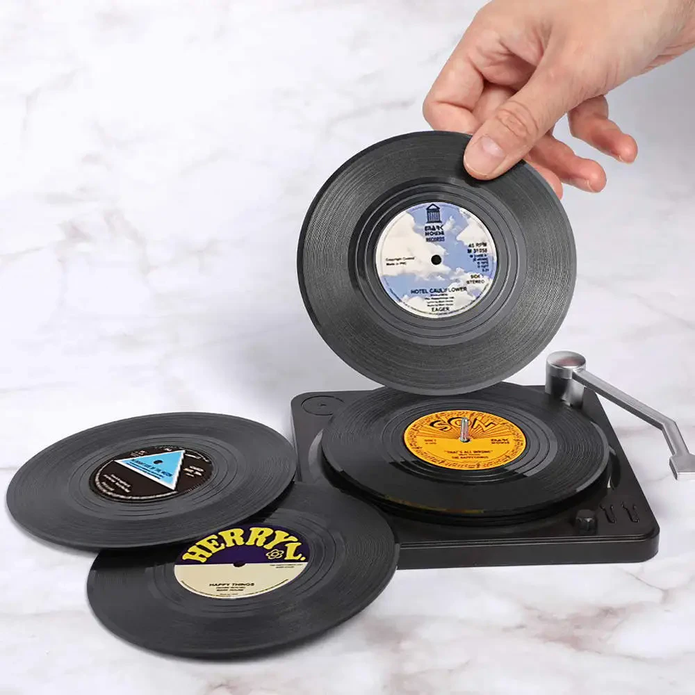 Retro Vinyl Coasters