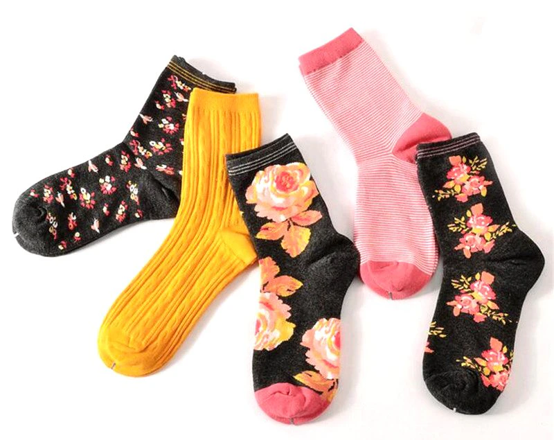 Womens Rose Art Socks