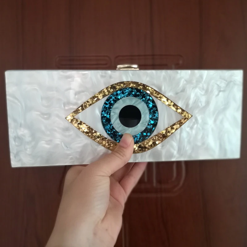 Acrylic Eye Design Clutch