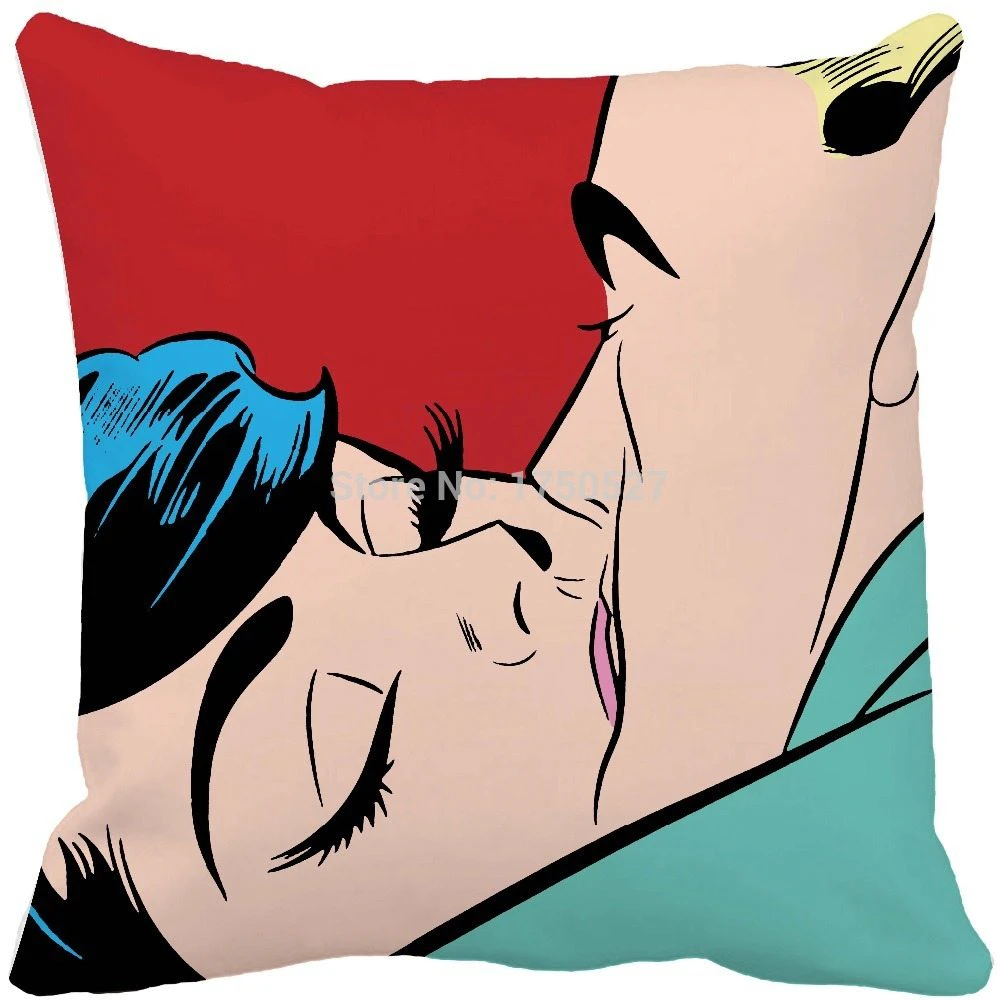 Retro Pop Art Throw Pillow