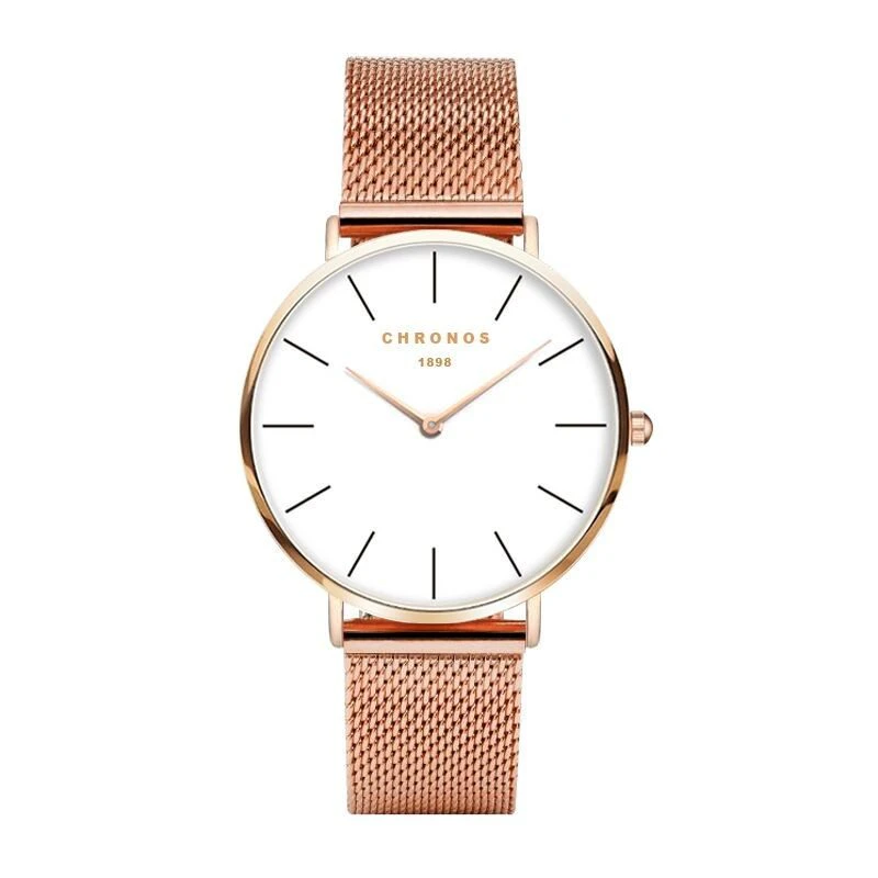 Copper Chronos Mesh Strap Watch
