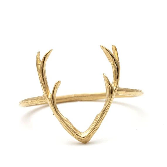 Gold Antler Ring