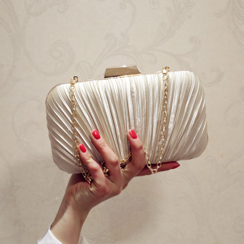 Vintage Pleated Crossbody Clutch