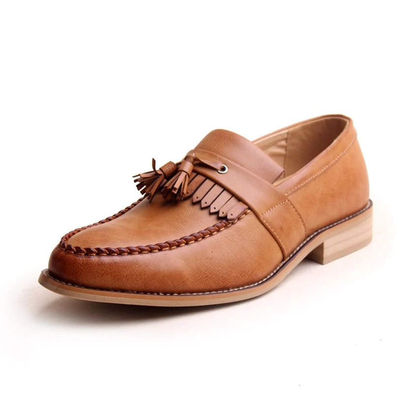 Brown Leather Loafers W/ Tassles