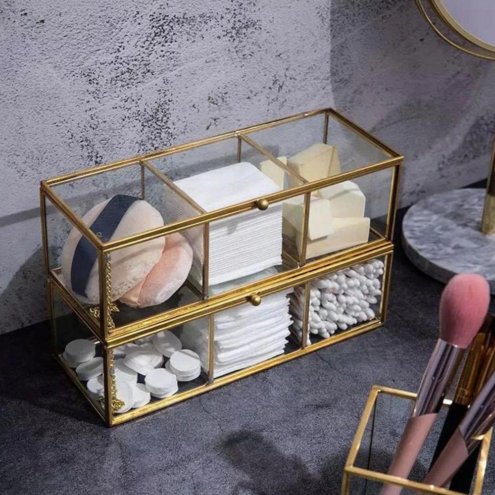 Copper Edge Glass Storage Box
