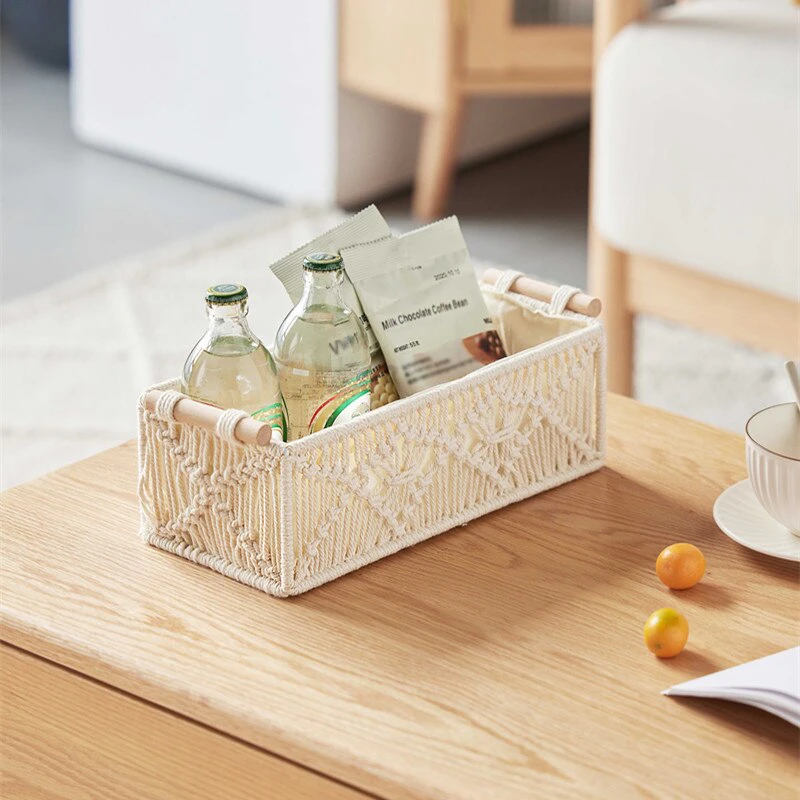 Macrame Woven Storage Basket
