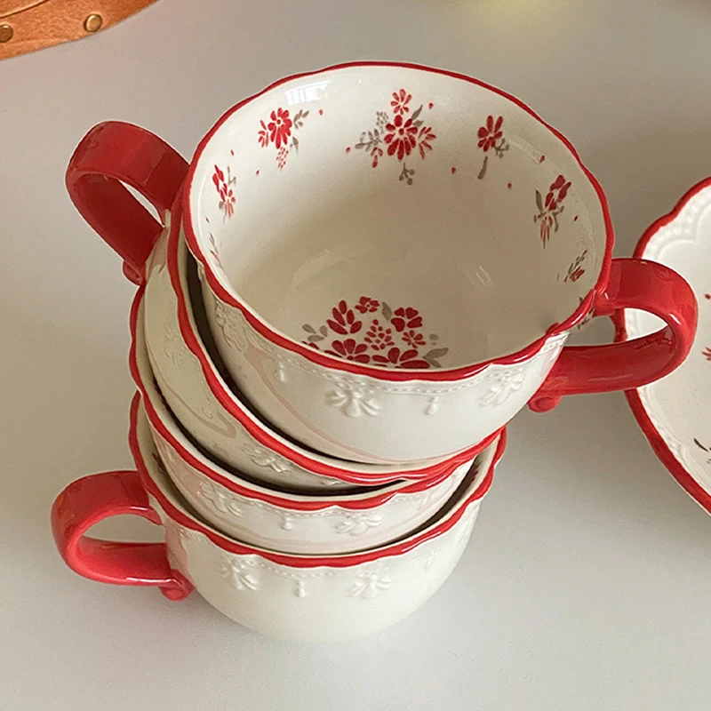 Ceramic Floral Coffee Cup