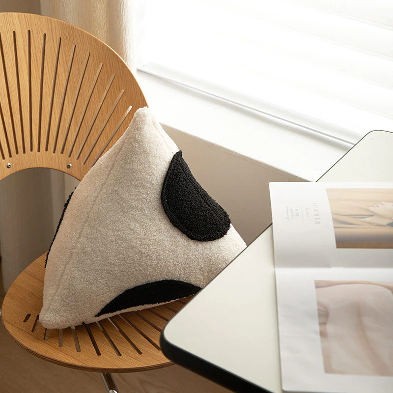 Geometric Triangle Pillow