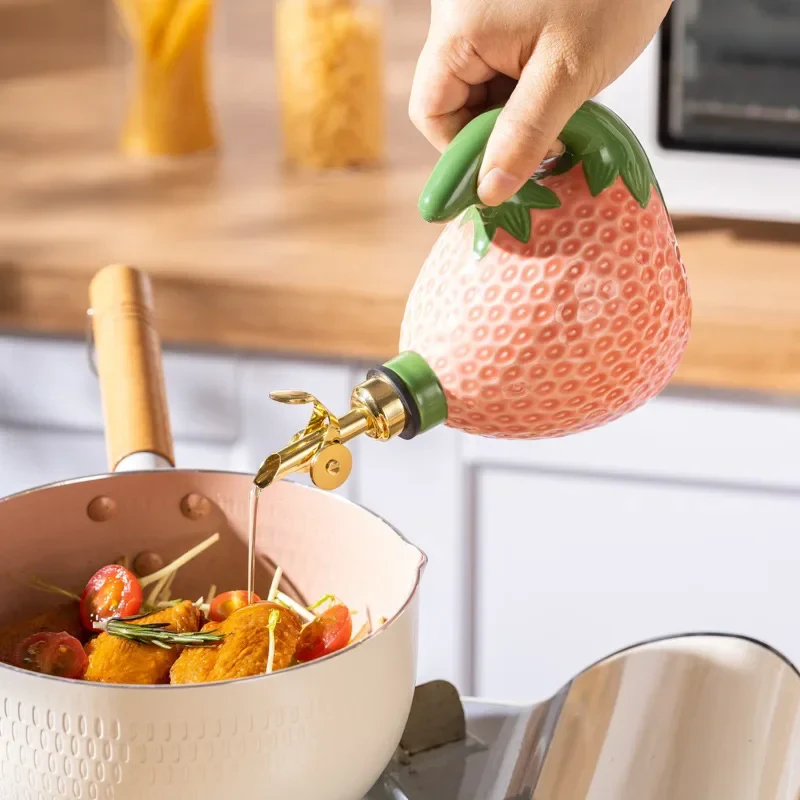 Ceramic Strawberry Cruet