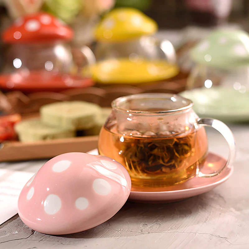 Mushroom Teacup and Saucer