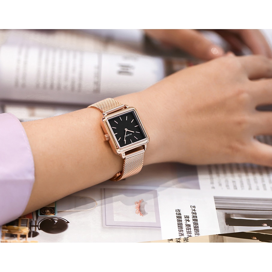 Elegant Square Womens Wristwatch