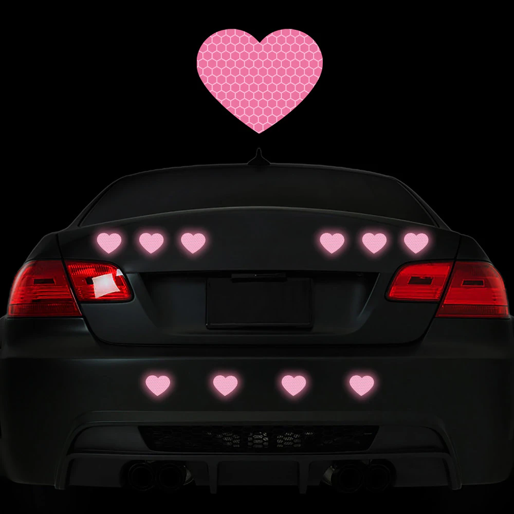Reflective Heart Car Stickers