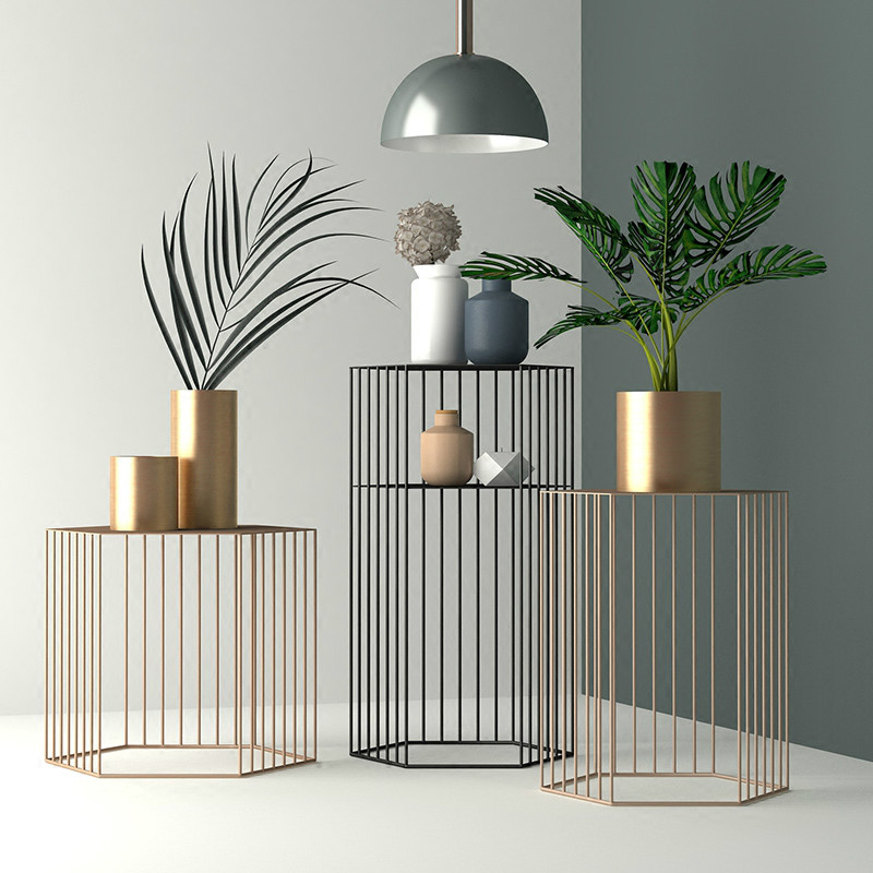 Modernist Geometric Side Table