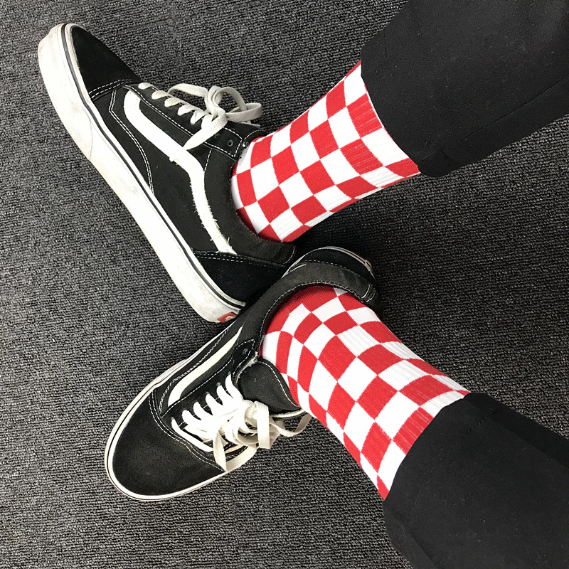 Red Checkered Socks