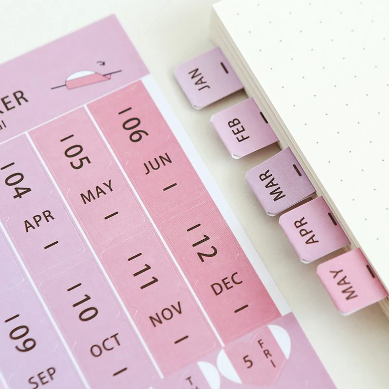 Notebook Calendar Tab Stickers