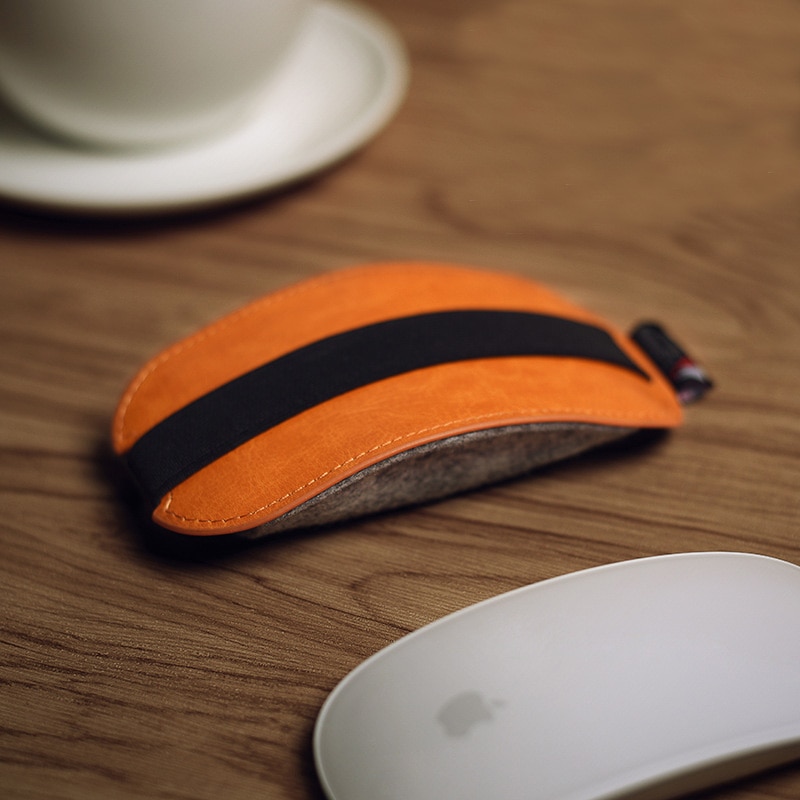 Leather Magic Mouse Travel Pouch