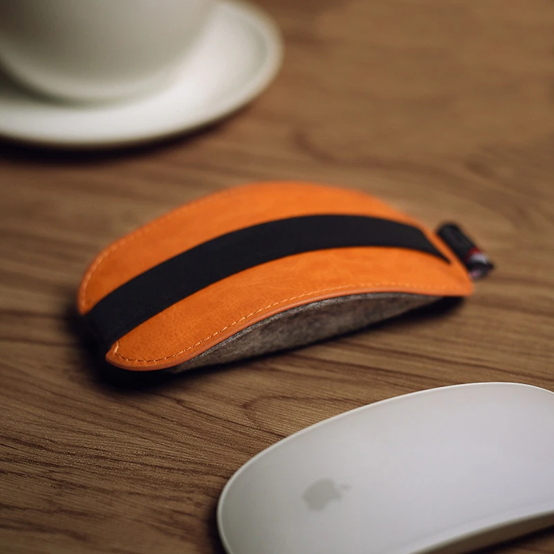 Leather Magic Mouse Travel Pouch