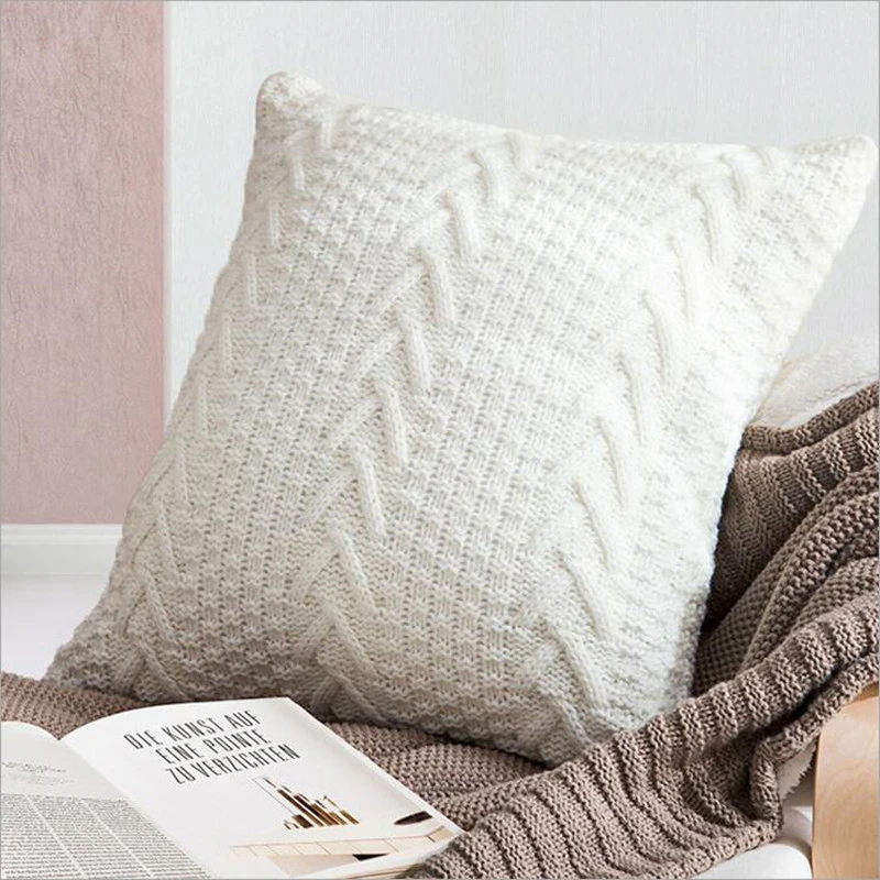 Crochet Knit Cushion Cover