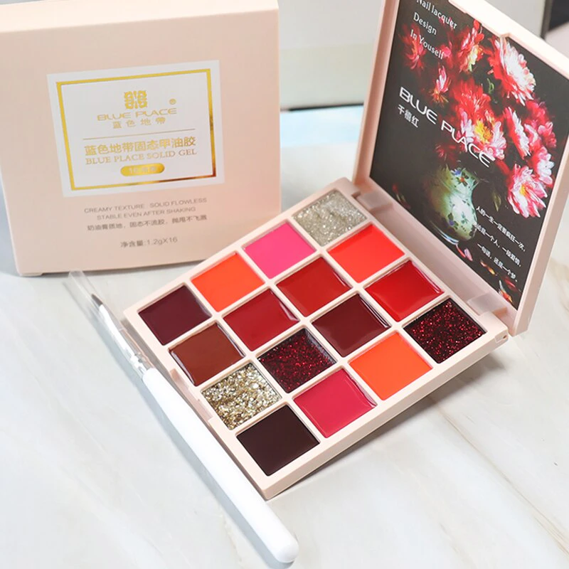 Solid Gel Nail Polish Palette
