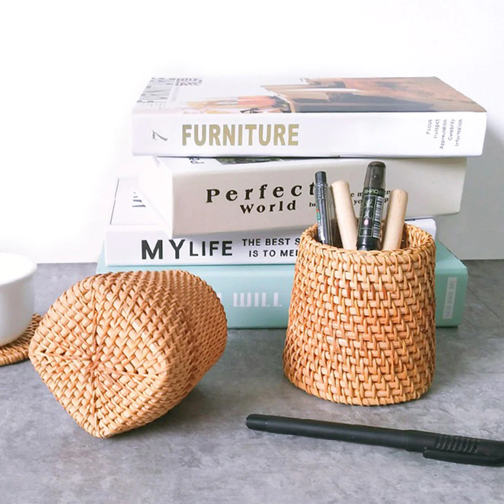 Rattan Pen Holder
