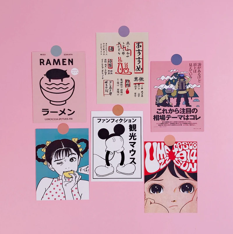 Retro Japanese Cartoon Stickers