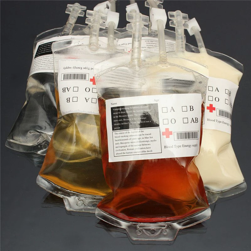 Fake Blood Bag Drink Container