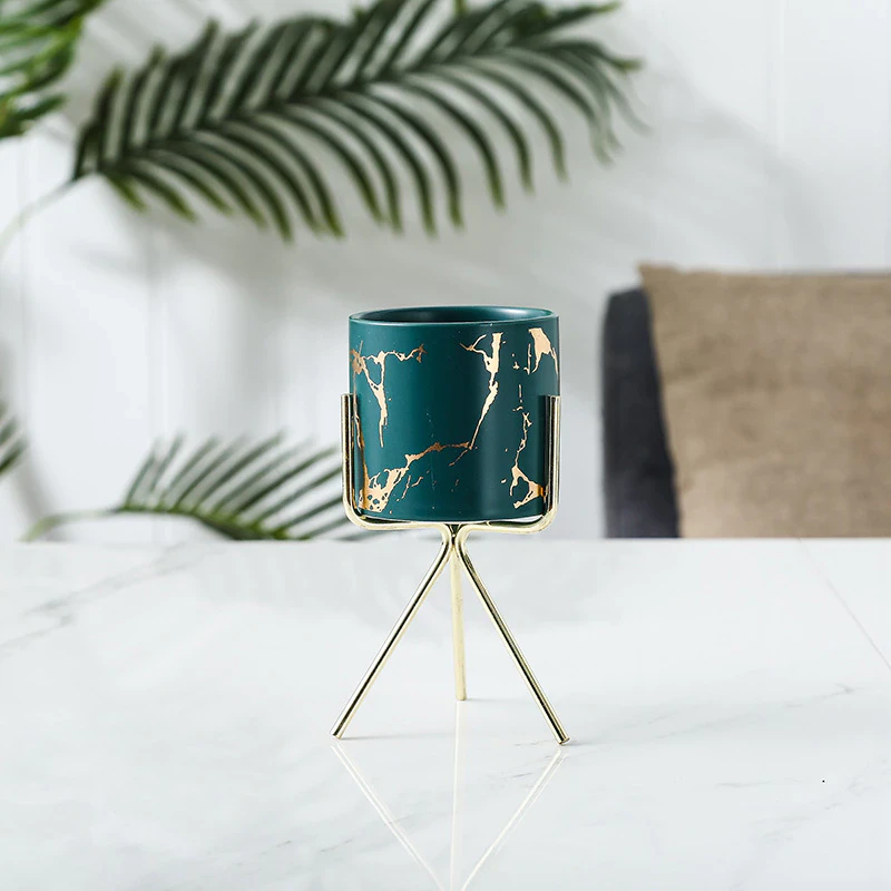Marble Ceramic Pot And Stand