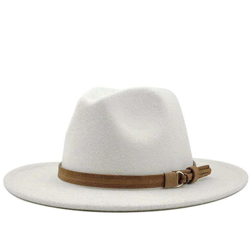 Felt Wide Brimmed Fedora Hat