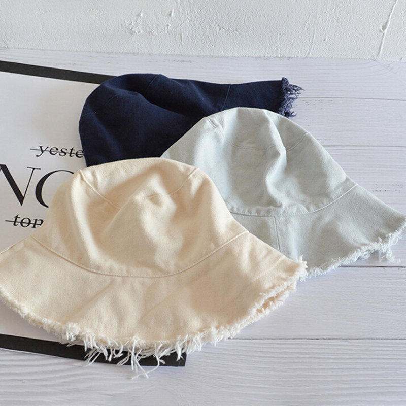 Raw Hem Canvas Bucket Hat