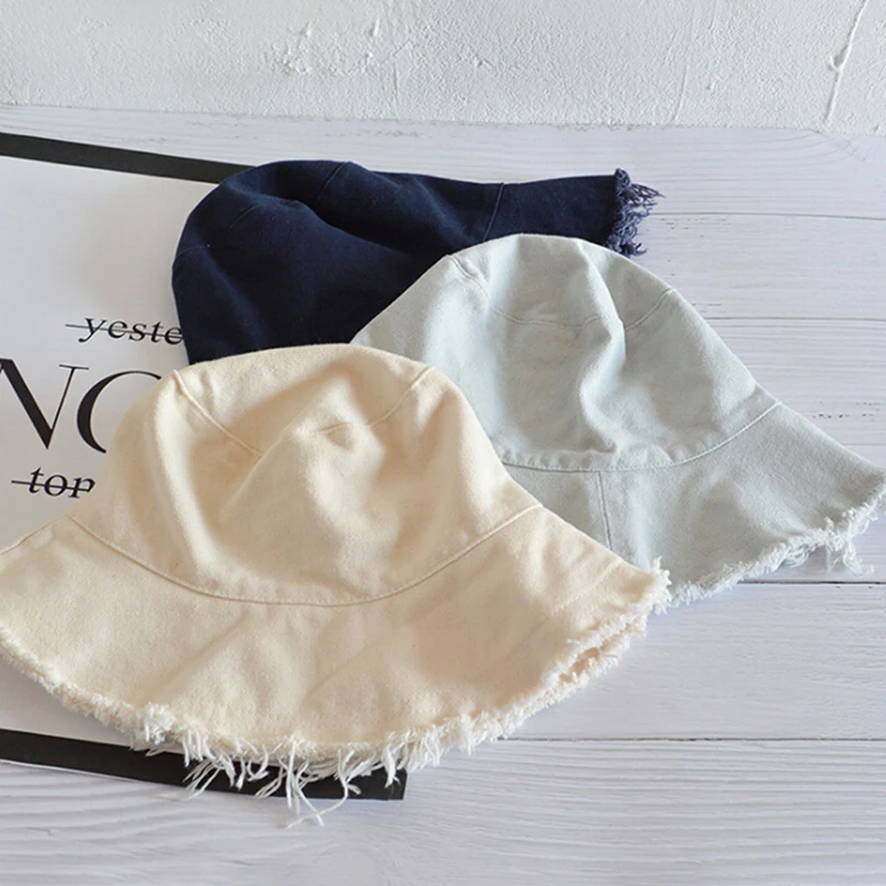 Raw Hem Canvas Bucket Hat