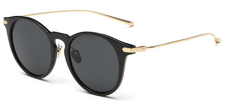 Minimal Black and Gold Sunglasses