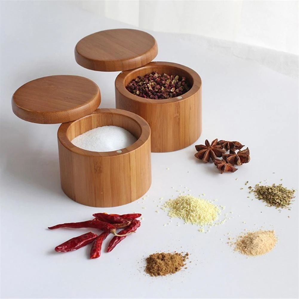 Bamboo Spice Storage Container