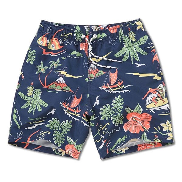 Hawaiian Print Swim Shorts