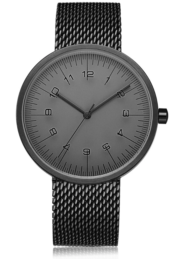 Stainless Steel Blackout Mesh Watch