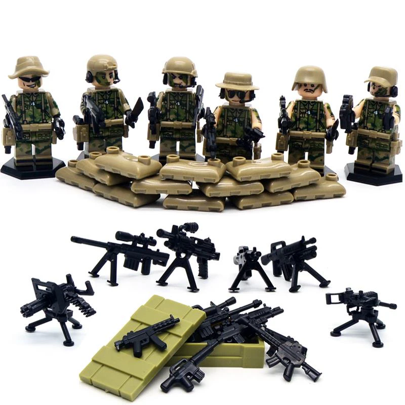 6 Piece Army Block Minifigures